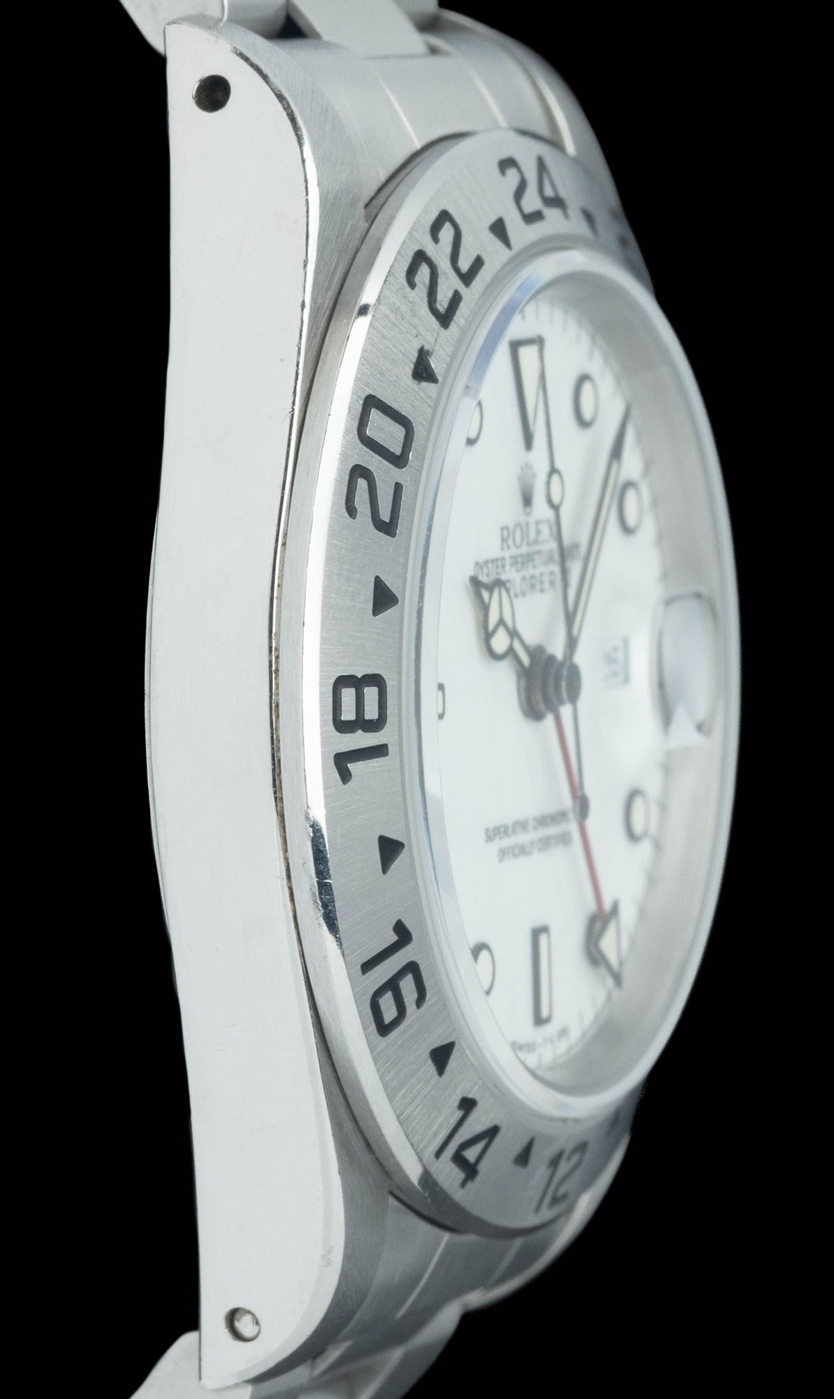 Preowned vintage Rolex Explorer II 16570 'Polar' Unpolished 40MM 1996 | Crown Vintage Watches