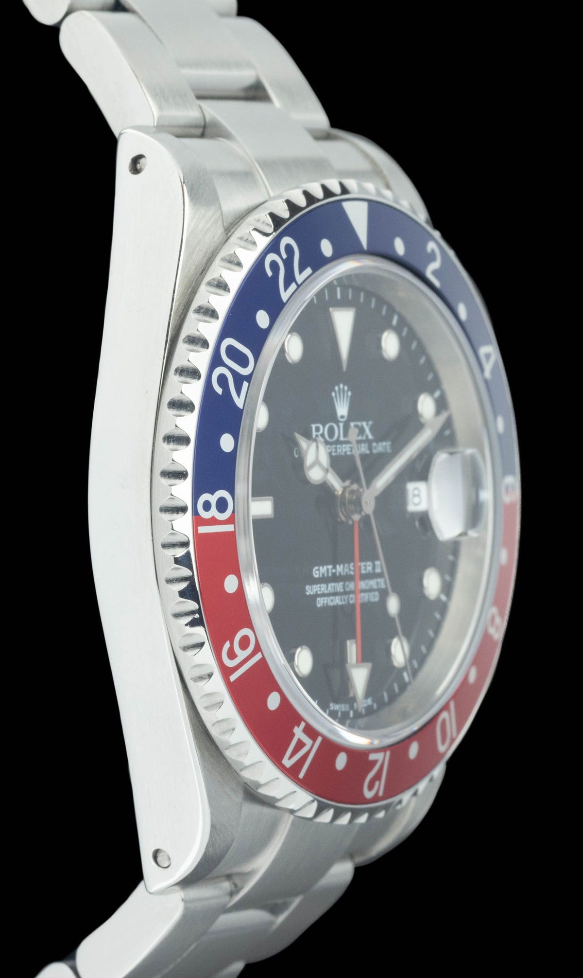 Preowned vintage Rolex GMT Master II 16710 Pepsi 40MM 2002 Box & Papers | Crown Vintage Watches