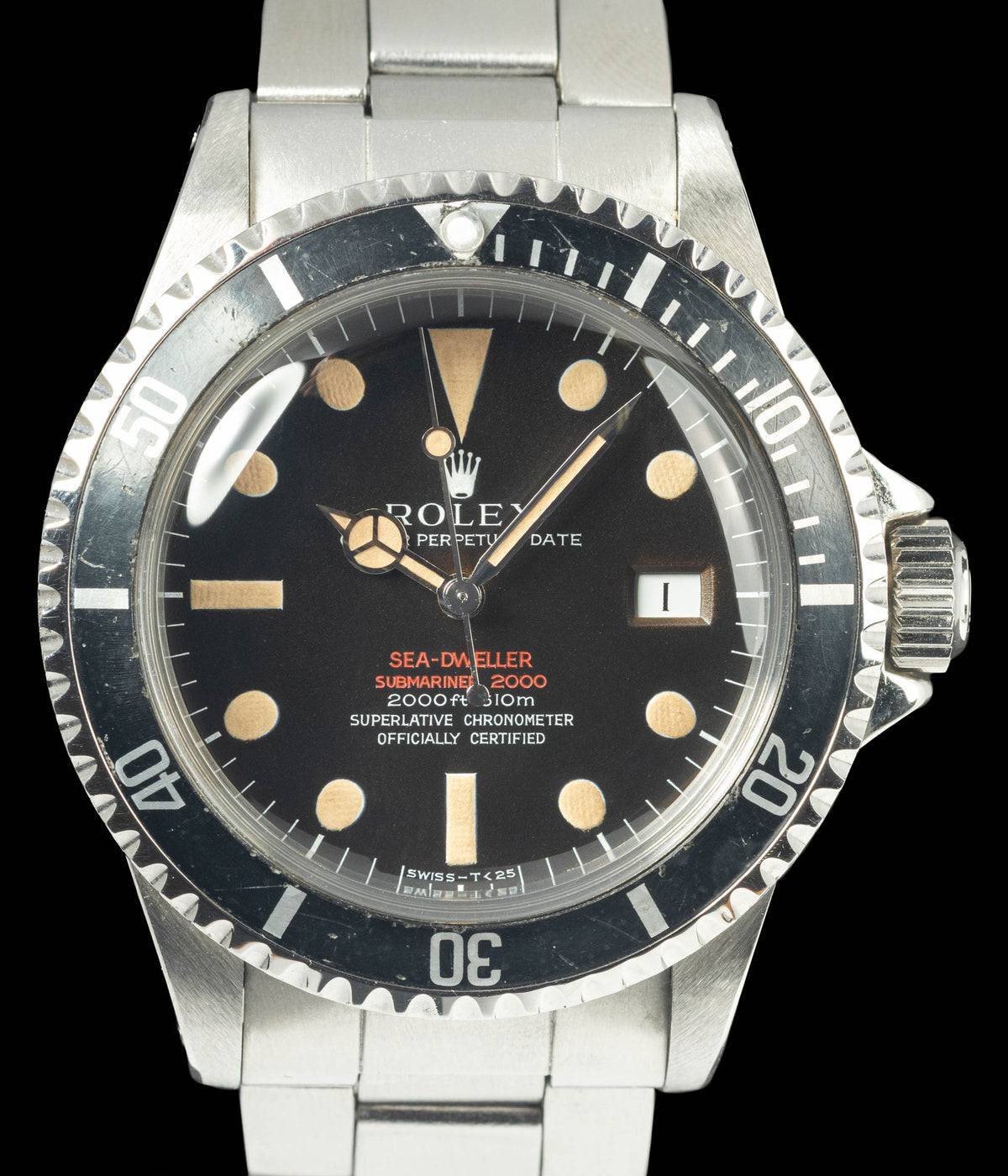 Preowned vintage Rolex Seadweller 1665 'Double Red' MK2 1967 Box & Papers | Crown Vintage Watches