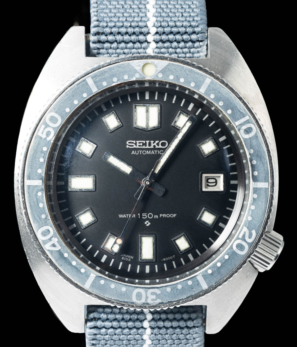 Preowned vintage Seiko 6105-8000 'Slim Willard' 41mm 1968 | Crown Vintage Watches